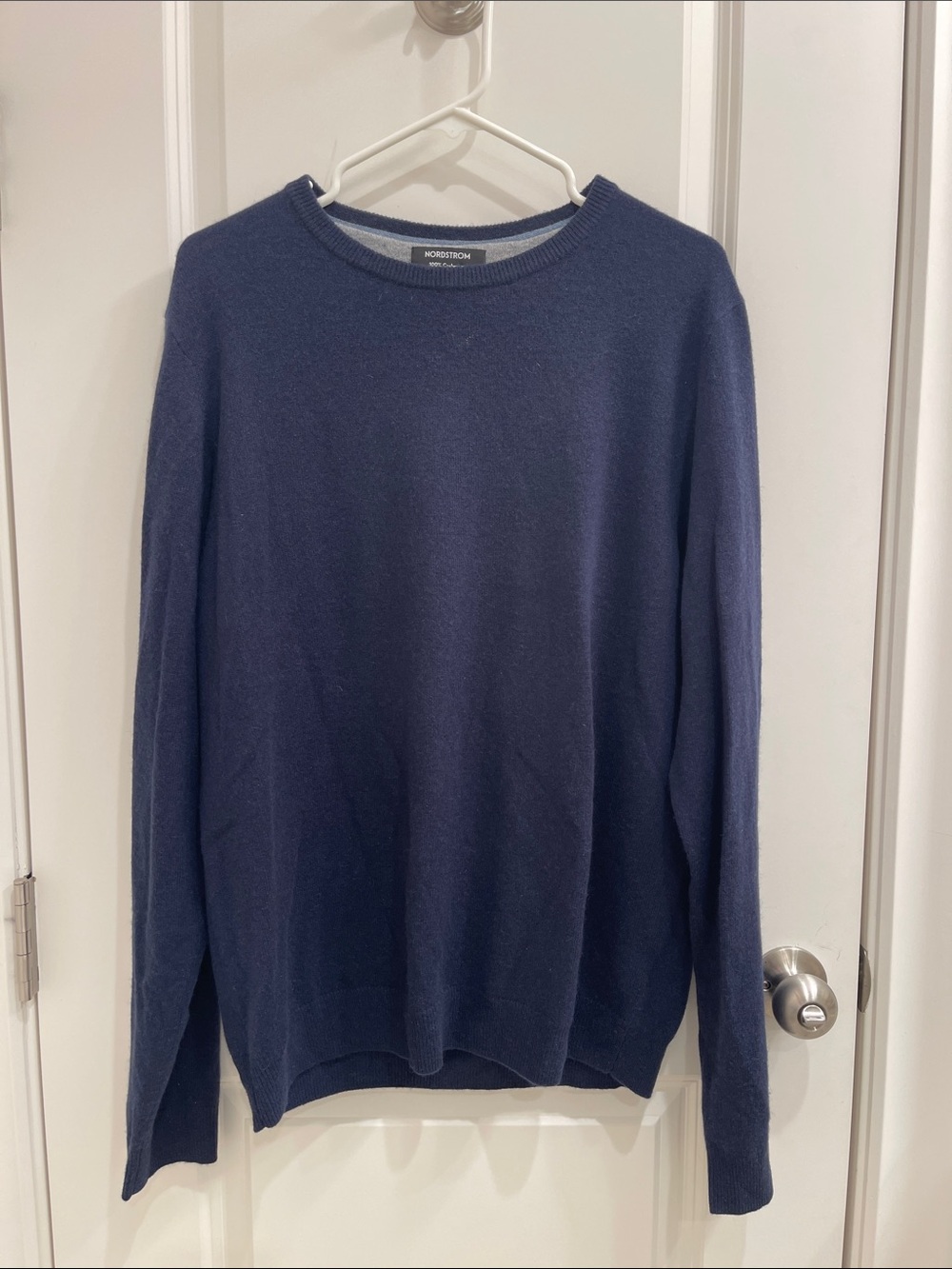Nordstrom Men's Navy Blue cashmere Crewneck Sweater